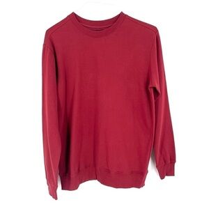 Askov Finlayson Maroon Burgundy 100% Organic Cotton Pullover Sweatshirt